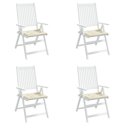 Garden Chair Cushions 4 pcs Cream 40x40x3 cm Payday Deals
