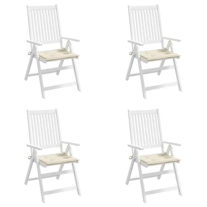 Garden Chair Cushions 4 pcs Cream 50x50x3 cm Fabric Payday Deals