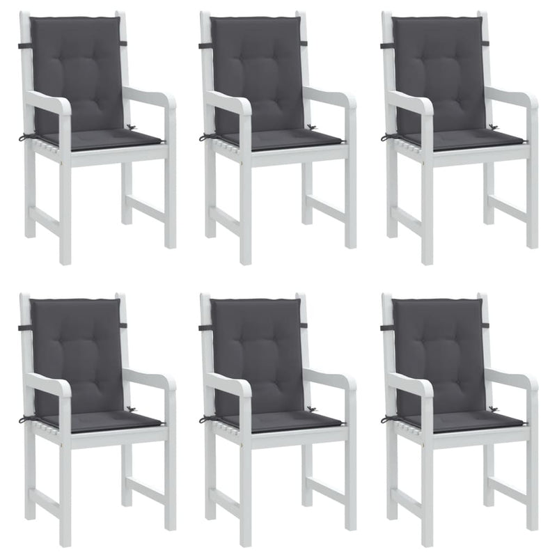 Garden Chair Cushions 6 pcs Anthracite 100x50x3 cm Payday Deals