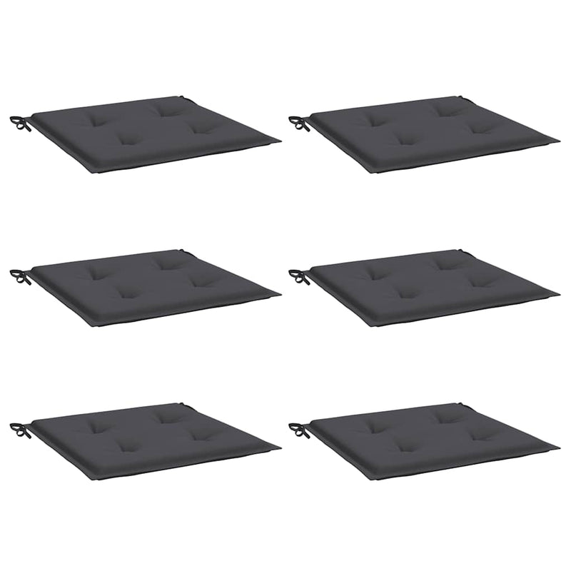 Garden Chair Cushions 6 pcs Anthracite 40x40x4 cm Oxford Fabric Payday Deals