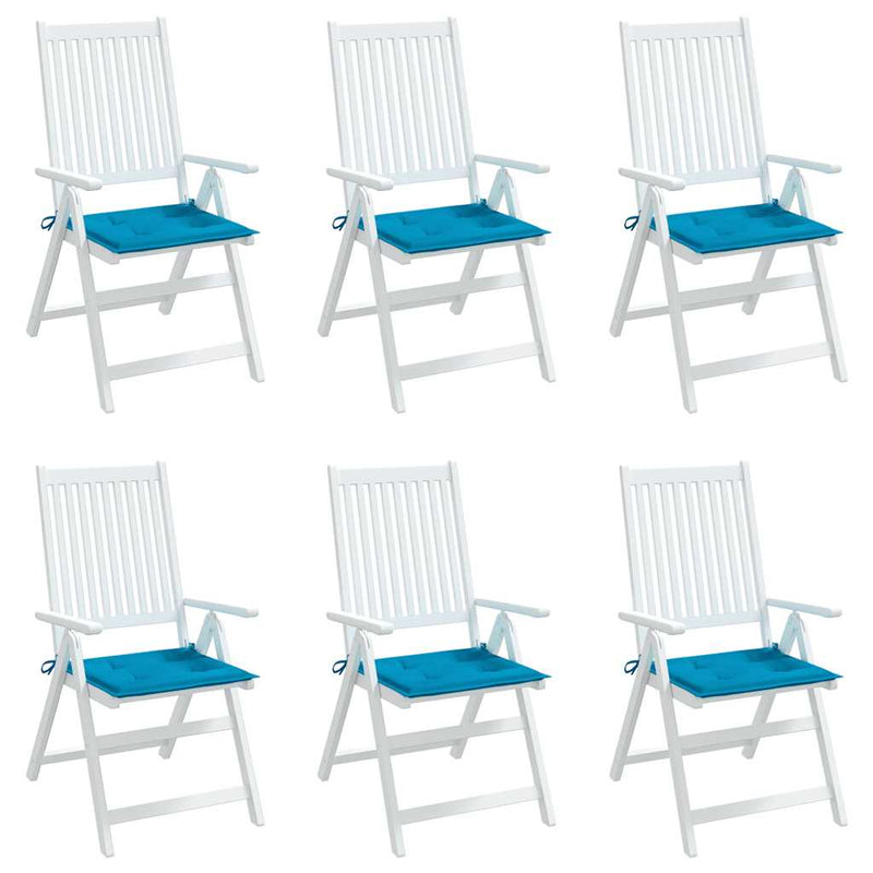 Garden Chair Cushions 6 pcs Blue 40x40x3 cm Oxford Fabric Payday Deals