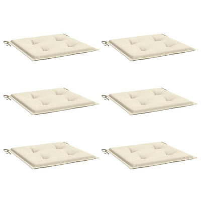 Garden Chair Cushions 6 pcs Cream 40x40x3 cm Oxford Fabric Payday Deals
