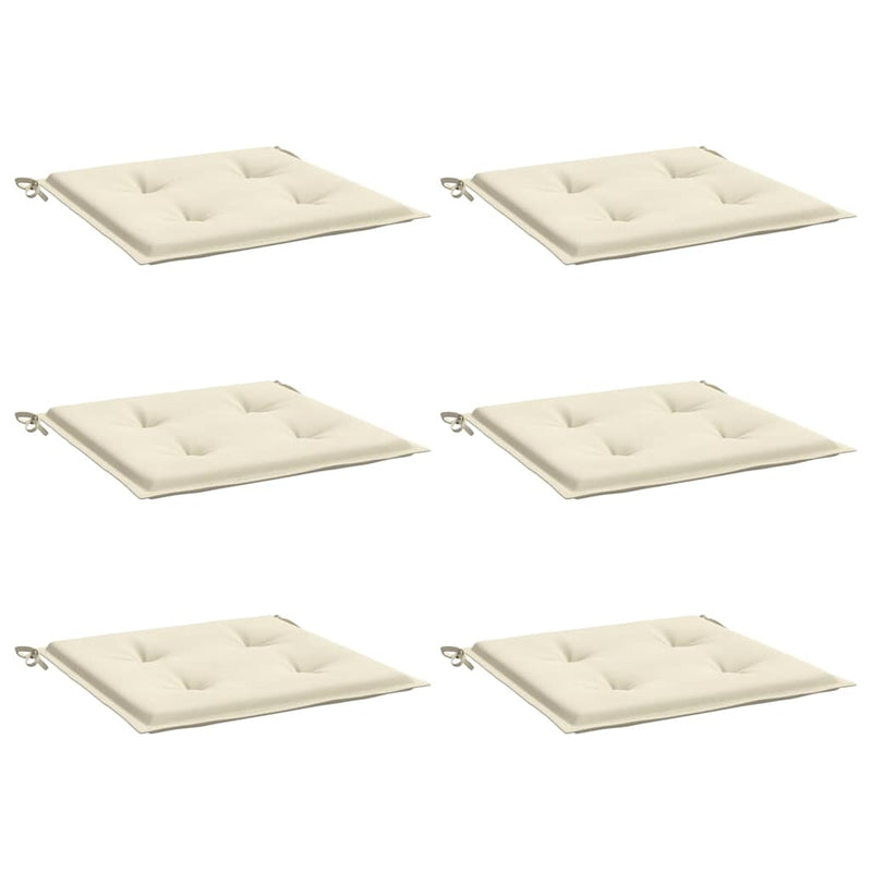 Garden Chair Cushions 6 pcs Cream 40x40x3 cm Oxford Fabric Payday Deals