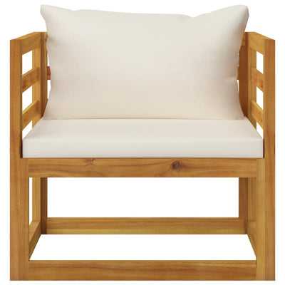 Garden Chair with Cream Cushions Solid Acacia Wood Payday Deals