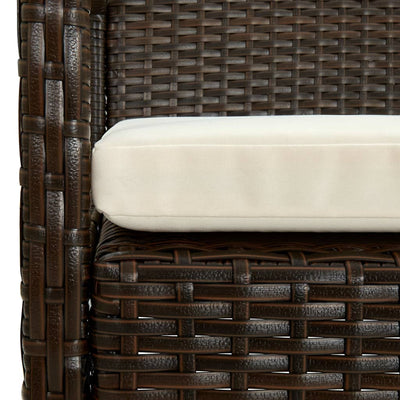 Garden Chair with Cushion Poly Rattan Brown Payday Deals