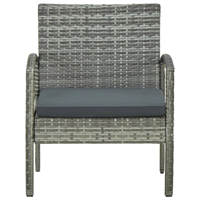 Garden Chair with Cushion Poly Rattan Grey Payday Deals