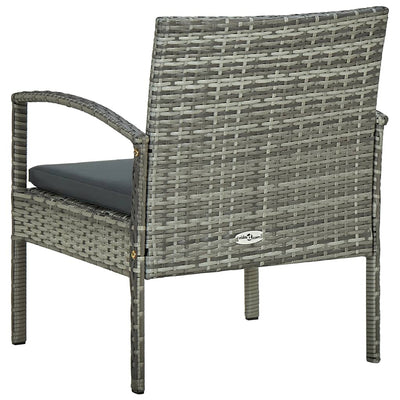Garden Chair with Cushion Poly Rattan Grey Payday Deals