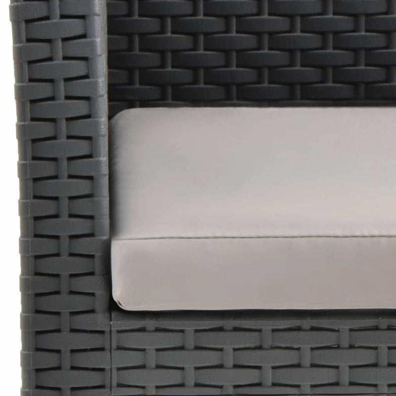 Garden Chair with Cushion PP Rattan Anthracite Payday Deals