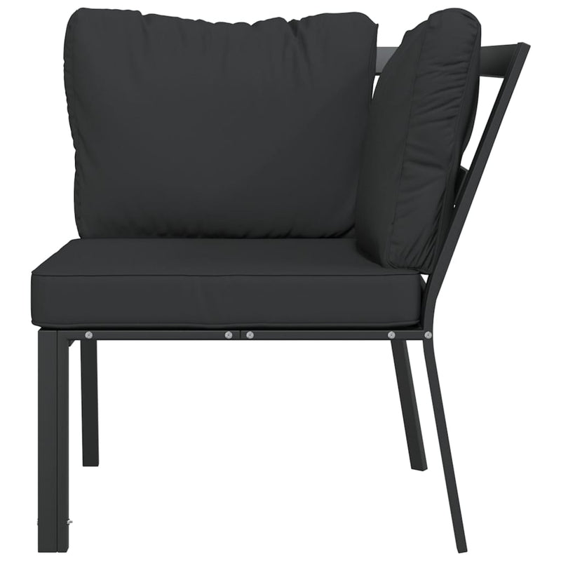 Garden Chair with Grey Cushions 76x76x79 cm Steel Payday Deals