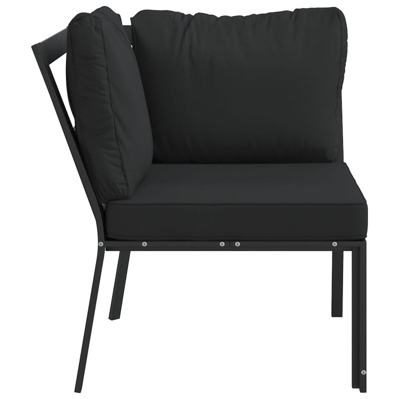 Garden Chair with Grey Cushions 76x76x79 cm Steel Payday Deals