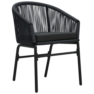 Garden Chairs 2 pcs Black PE Rattan Payday Deals