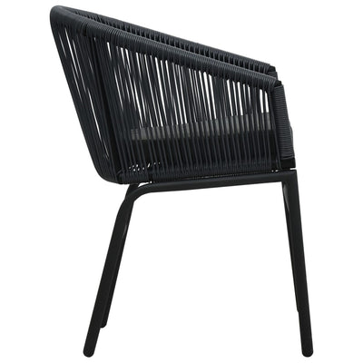 Garden Chairs 2 pcs Black PE Rattan Payday Deals