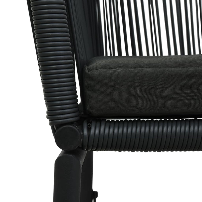 Garden Chairs 2 pcs Black PE Rattan Payday Deals