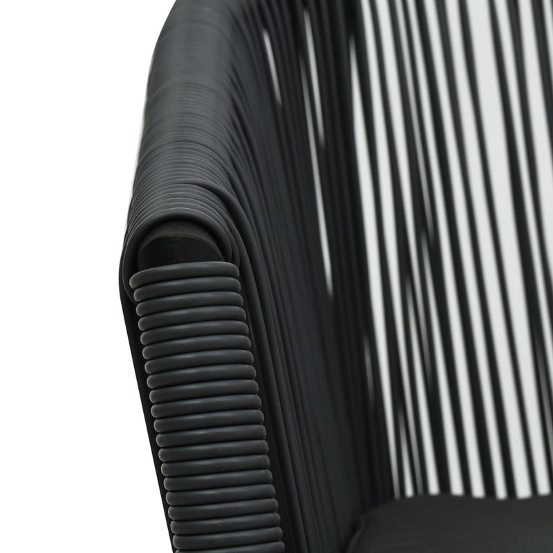 Garden Chairs 2 pcs Black PE Rattan Payday Deals