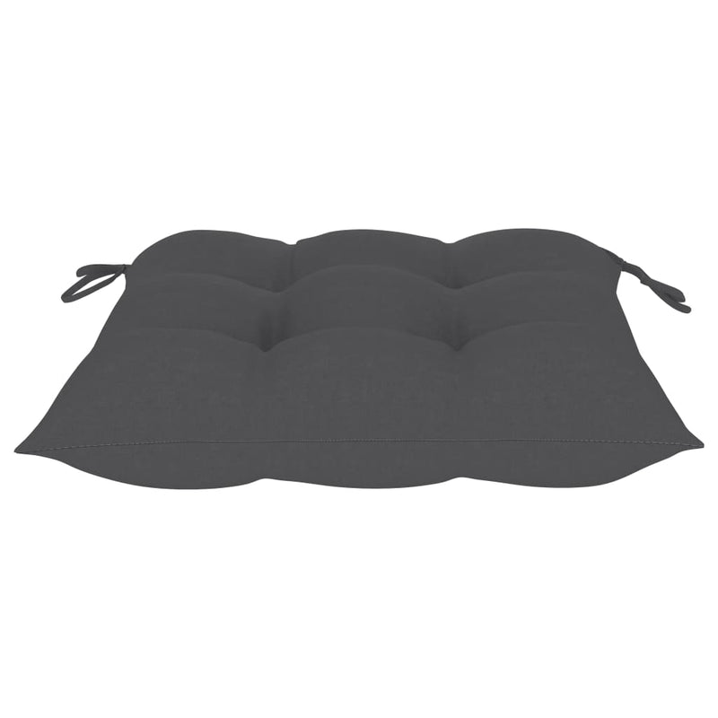 Garden Chairs 2 pcs with Anthracite Cushions Solid Teak Wood Payday Deals