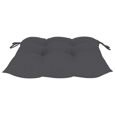 Garden Chairs 2 pcs with Anthracite Cushions Solid Teak Wood Payday Deals