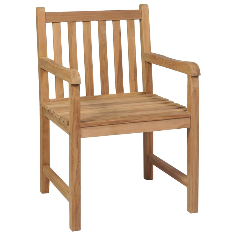 Garden Chairs 2 pcs with Cream White Cushions Solid Teak Wood Payday Deals
