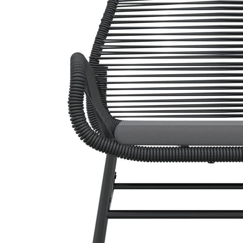 Garden Chairs 2 pcs with Cushions Black Poly Rattan Payday Deals
