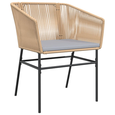 Garden Chairs 2 pcs with Cushions Brown Poly Rattan Payday Deals