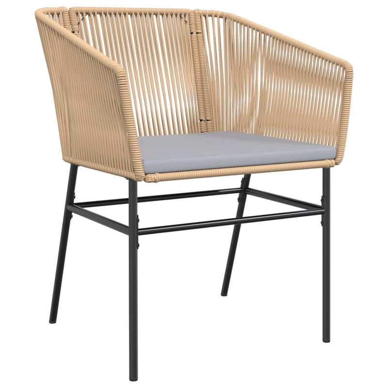 Garden Chairs 2 pcs with Cushions Brown Poly Rattan Payday Deals