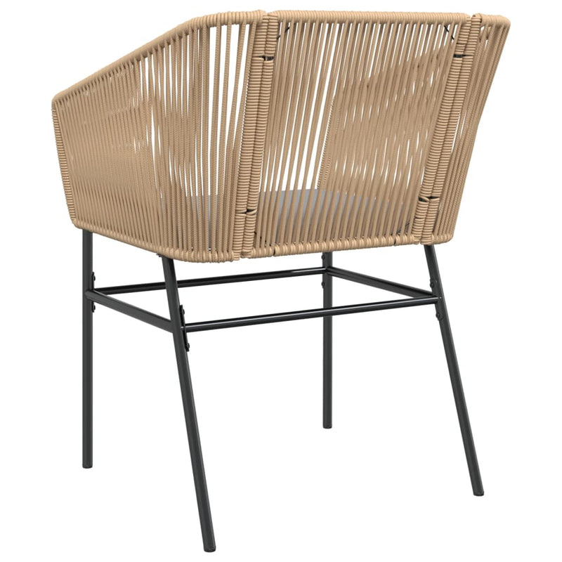 Garden Chairs 2 pcs with Cushions Brown Poly Rattan Payday Deals