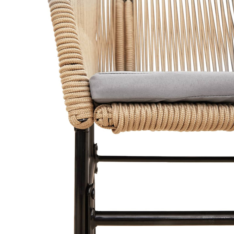Garden Chairs 2 pcs with Cushions Brown Poly Rattan Payday Deals