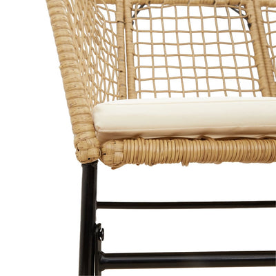 Garden Chairs 2 pcs with Cushions Brown Poly Rattan Payday Deals