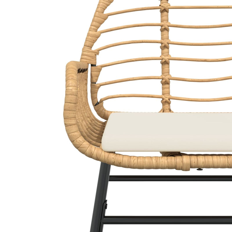 Garden Chairs 2 pcs with Cushions Brown Poly Rattan Payday Deals