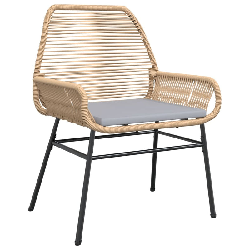 Garden Chairs 2 pcs with Cushions Brown Poly Rattan Payday Deals