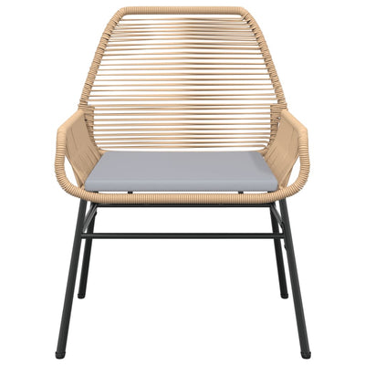Garden Chairs 2 pcs with Cushions Brown Poly Rattan Payday Deals