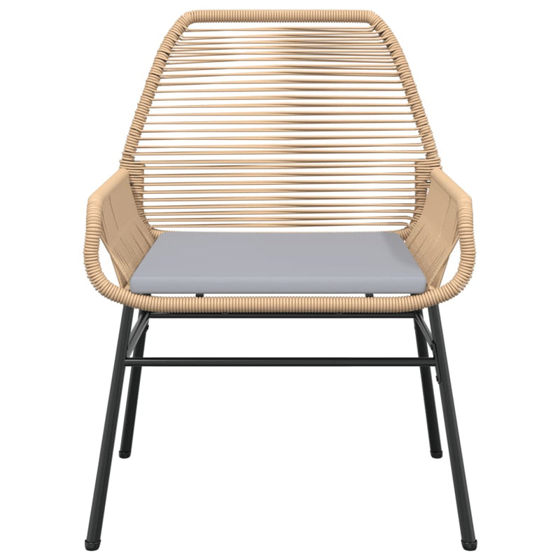 Garden Chairs 2 pcs with Cushions Brown Poly Rattan Payday Deals