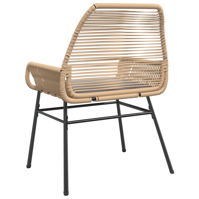 Garden Chairs 2 pcs with Cushions Brown Poly Rattan Payday Deals