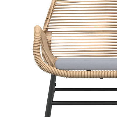 Garden Chairs 2 pcs with Cushions Brown Poly Rattan Payday Deals