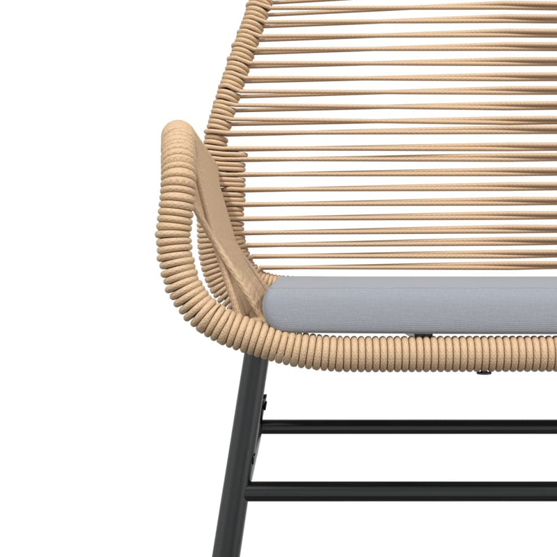 Garden Chairs 2 pcs with Cushions Brown Poly Rattan Payday Deals