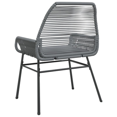 Garden Chairs 2 pcs with Cushions Grey Poly Rattan Payday Deals