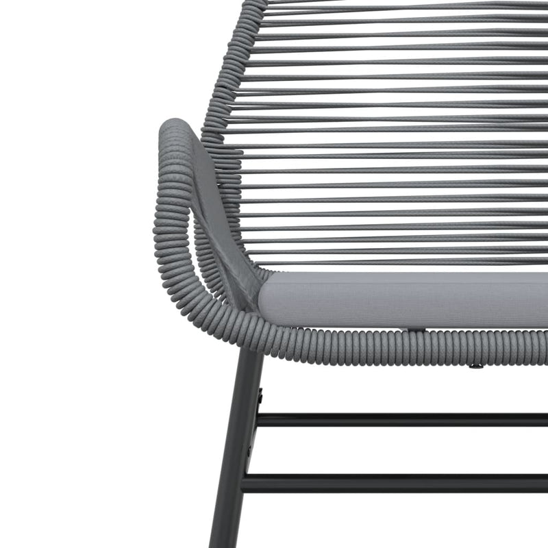 Garden Chairs 2 pcs with Cushions Grey Poly Rattan Payday Deals