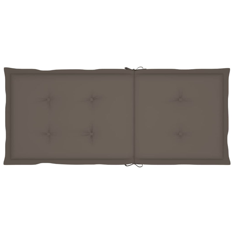 Garden Chairs 2 pcs with Taupe Cushions Solid Teak Wood Payday Deals