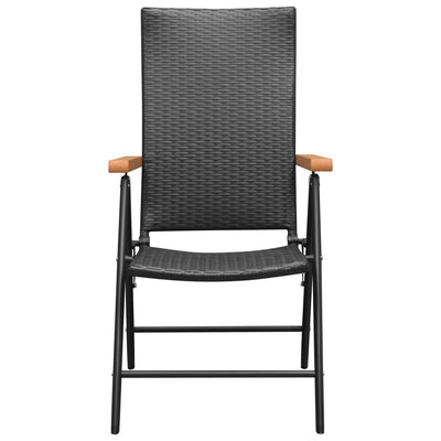 Garden Chairs 4 pcs Poly Rattan Black Payday Deals