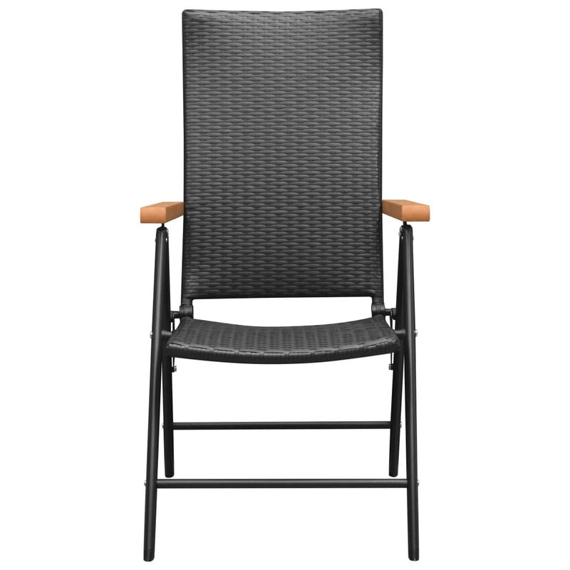 Garden Chairs 4 pcs Poly Rattan Black Payday Deals