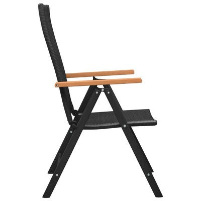 Garden Chairs 4 pcs Poly Rattan Black Payday Deals