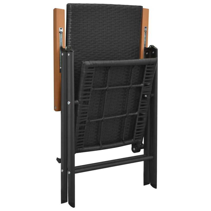 Garden Chairs 4 pcs Poly Rattan Black Payday Deals
