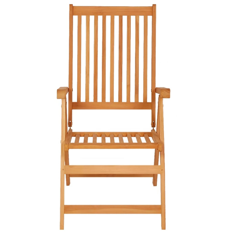 Garden Chairs 4 pcs with Grey Cushions Solid Teak Wood Payday Deals