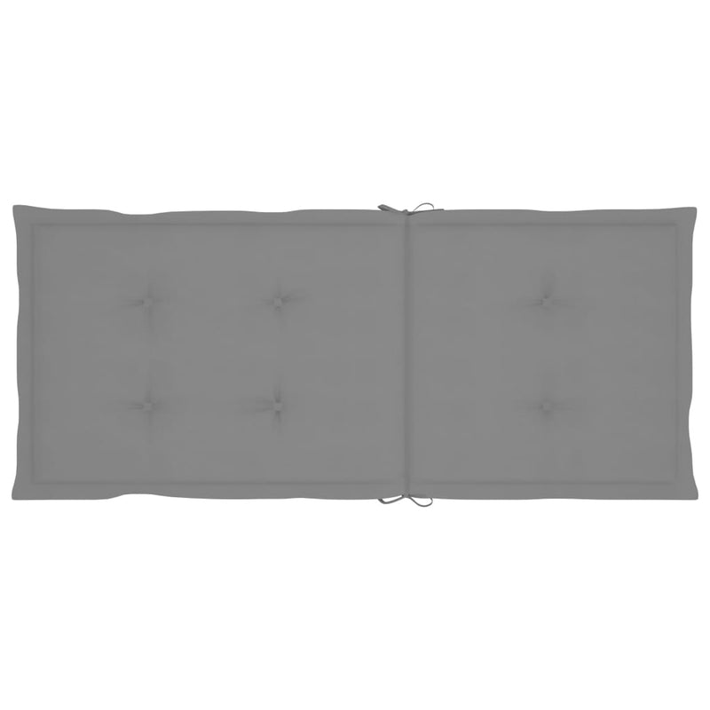 Garden Chairs 4 pcs with Grey Cushions Solid Teak Wood Payday Deals