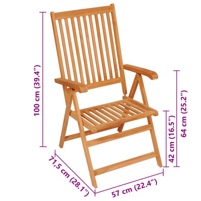 Garden Chairs 4 pcs with Grey Cushions Solid Teak Wood Payday Deals