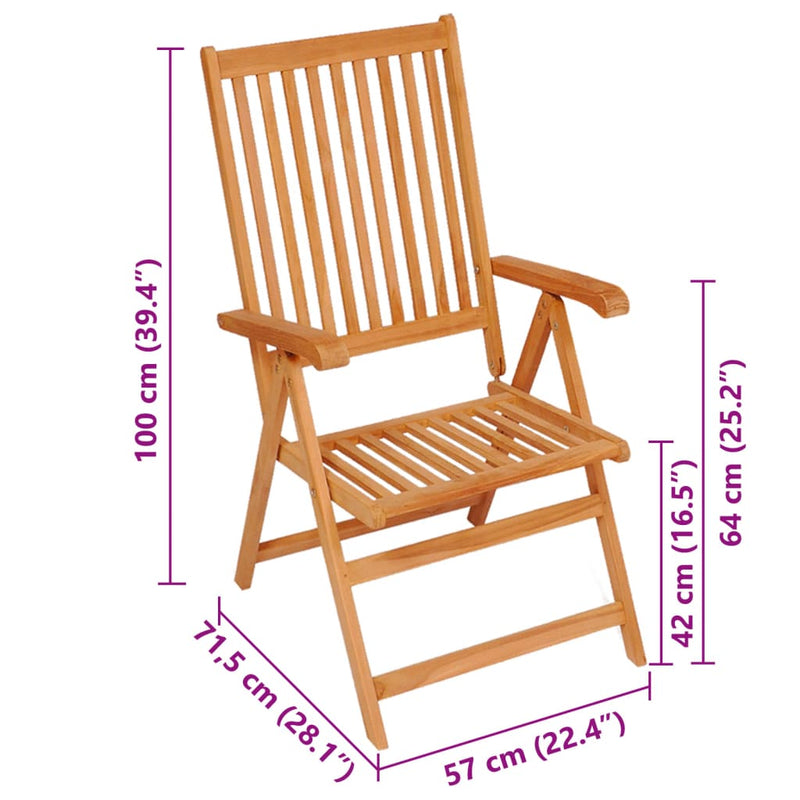 Garden Chairs 4 pcs with Grey Cushions Solid Teak Wood Payday Deals