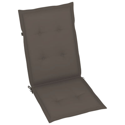 Garden Chairs 4 pcs with Taupe Cushions Solid Teak Wood Payday Deals