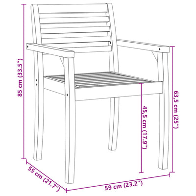Garden Chairs 6 pcs 59x55x85 cm Solid Wood Acacia Payday Deals