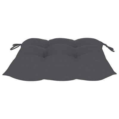 Garden Chairs 6 pcs with Anthracite Cushions Solid Teak Wood Payday Deals