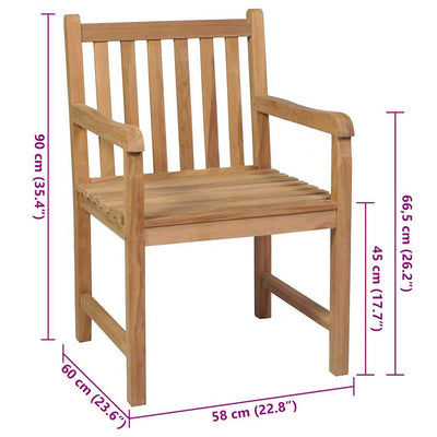 Garden Chairs 6 pcs with Anthracite Cushions Solid Teak Wood Payday Deals