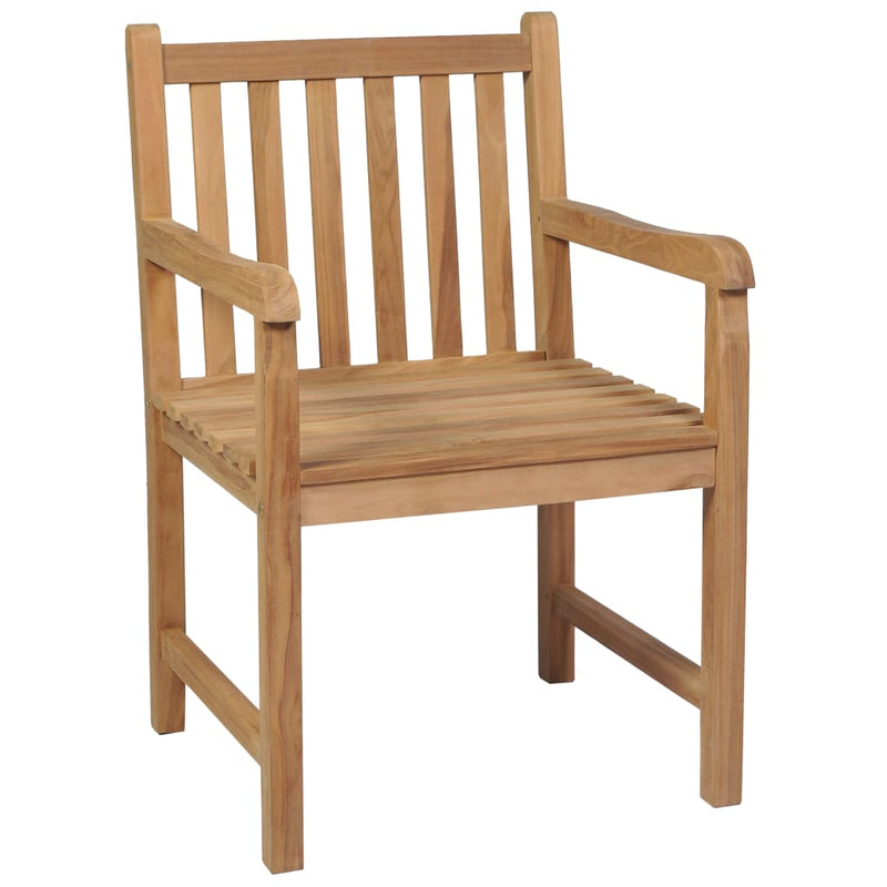 Garden Chairs 6 pcs with Cream Cushions Solid Teak Wood Payday Deals
